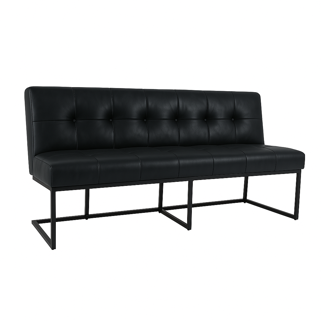 Bancheta piele CABALLERO culoare NEGRU