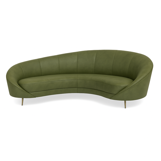 Canapea piele YAN culoarea VERDE DESCHIS