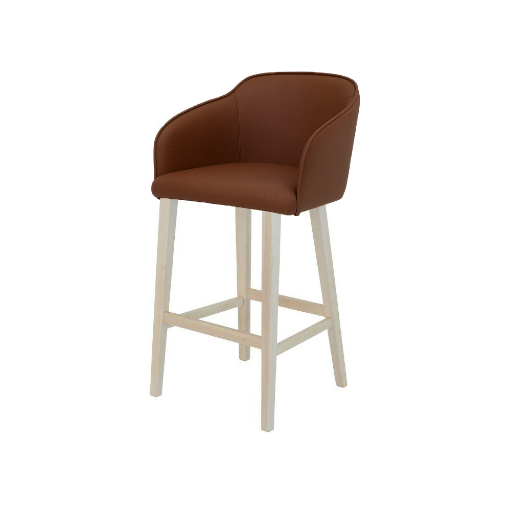 Scaun bar piele naturala MARO | model CROCO