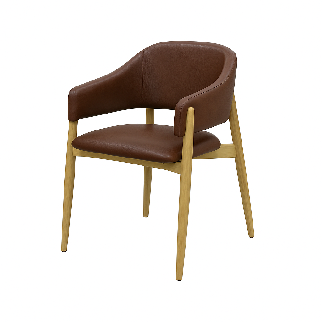 Scaun piele VERDE | model ALMA